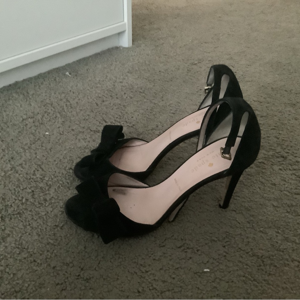 Kate Spade Black High Heels with Bow size 6.5